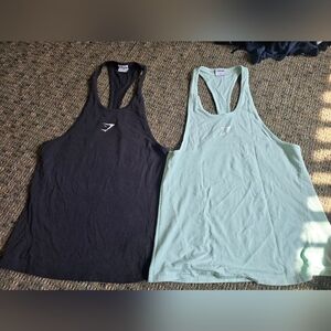 Gymshark Racerback Tanks - Black & Mint